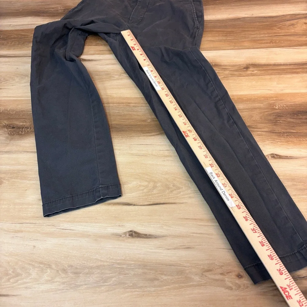 Banana Republic Lived In Chino Pants‎ Mens 30x32 Slim Fit Gray Flat Front